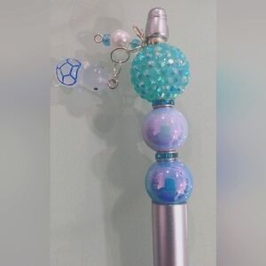 Bubble gum Bead pen turtle charm